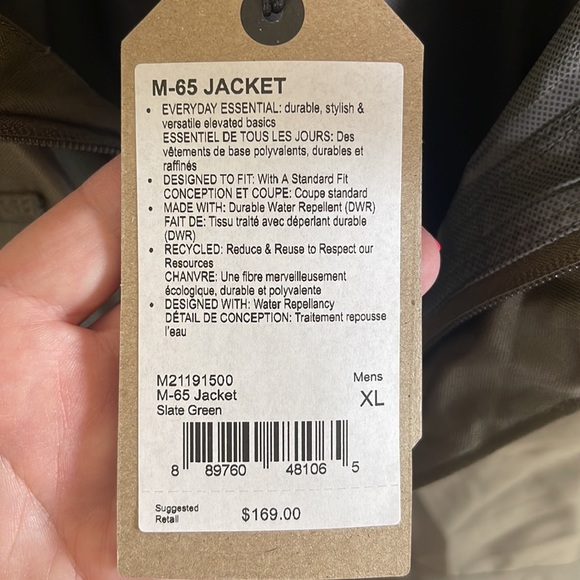 BNWT - Men’s Prana Waterproof M-65 jacket Slate Green - XL - Picture 4 of 7